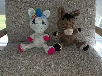 Finished handmade crochet animal