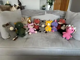 Finished handmade crochet animal